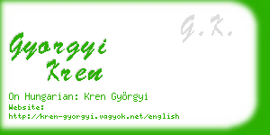 gyorgyi kren business card